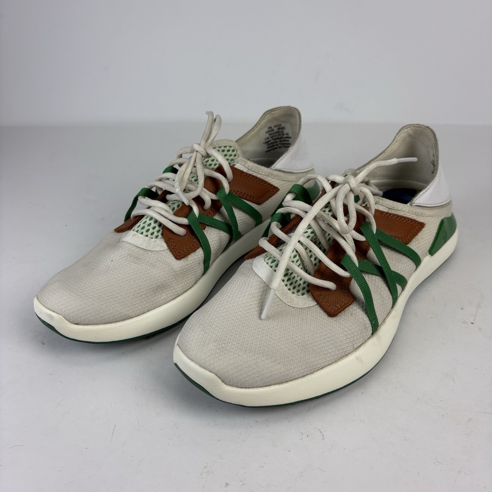 Mens Olukai Manele White Mesh Athletic Lace Up Sneakers Shoes Size 10
